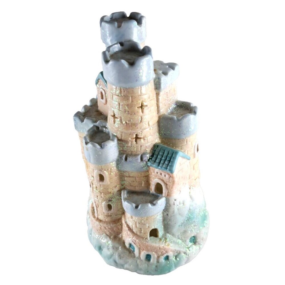 VTG Susan McAllister Village Ceramic Castle Winterlore Fantasy Pastels 1987